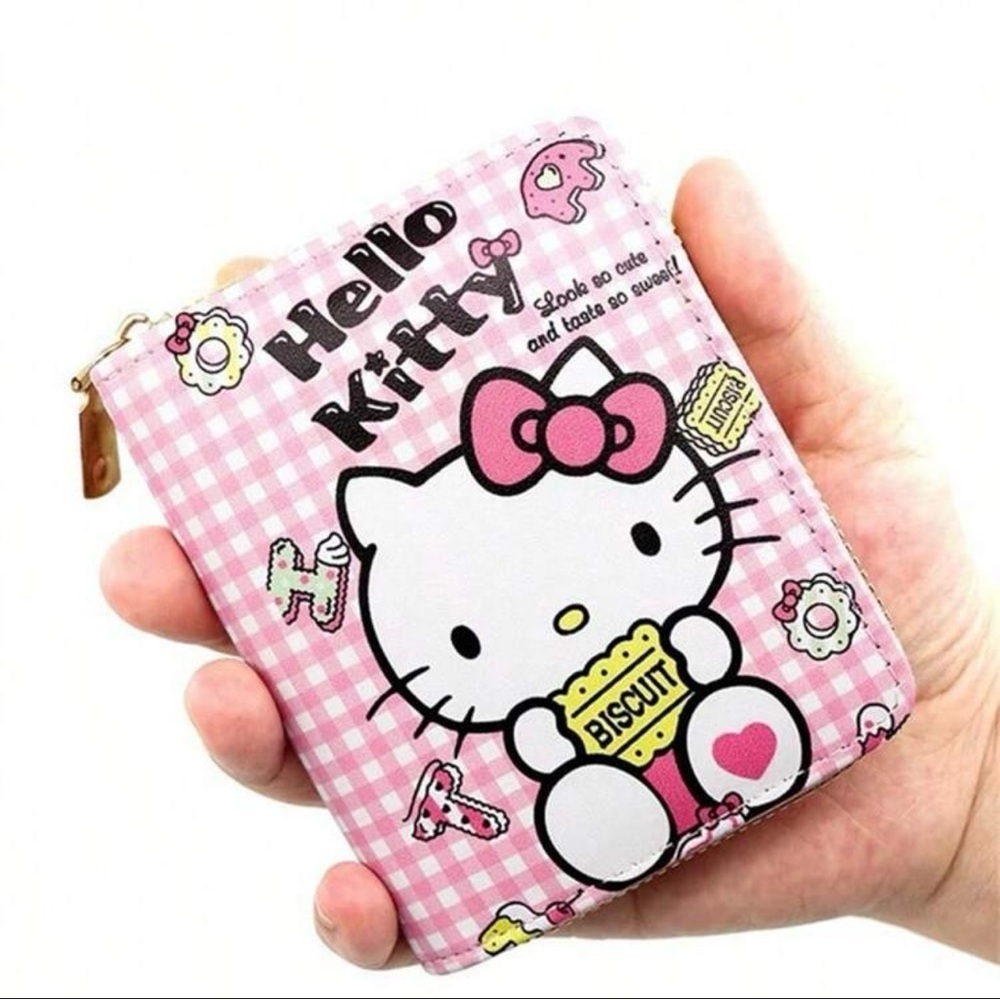 Hello Kitty fashion Wallet coin card round zip wallet Bag Cartoon Cat Cute New